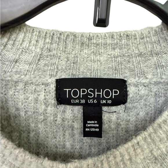 Topshop Gray Women's Sweater Sizs 6 - Picture 4 of 4